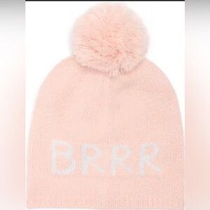 Kate Spade Blush Knit Beanie with Pom Pom
